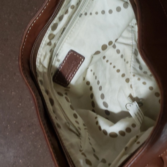 CLARK Leather Shoulder Bag.  Brown.  Made in England. - Picture 5 of 5